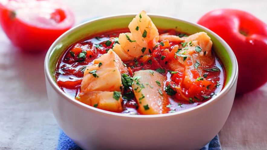 Рецепт томатной похлебки с рыбой и картофелем