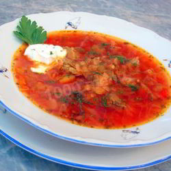 Рецепт Украинского борща со сметаной по Похлебкину