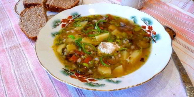 Рецепт рассольника ленинградского с мясом перловкой и огурцами