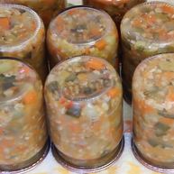 Рецепт Рассольника на зиму с рисом в банках