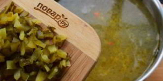 Рецепт рассольника с гусиными потрошками