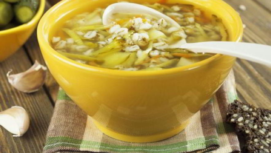 Рецепт рассольника с нутом