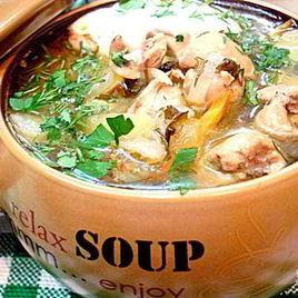 Рецепт Рассольника с почками и перловкой