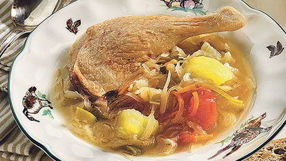 Рецепт Густых щей с уткой