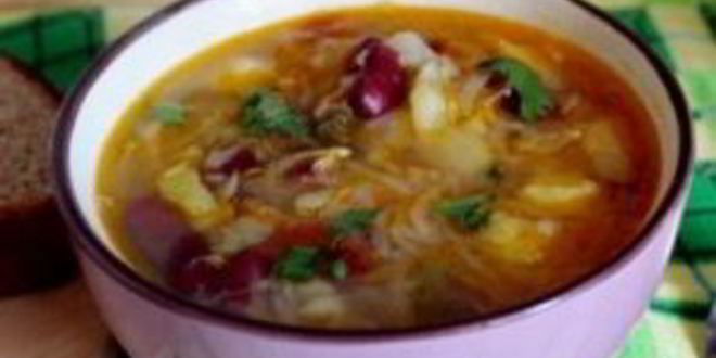 Рецепт щей из квашеной капусты с фасолью