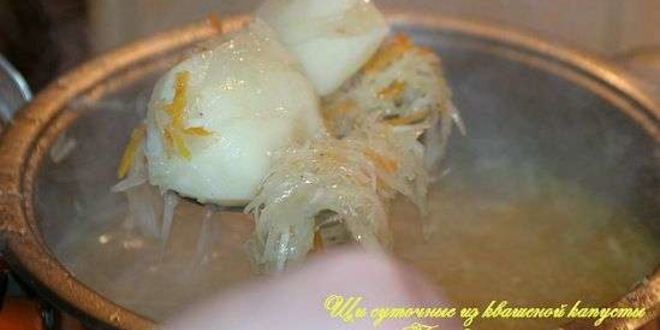 Рецепт щей суточных из квашенной капусты