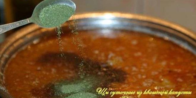 Рецепт щей суточных из квашенной капусты