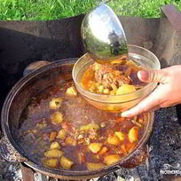 Рецепт Шурпы из баранины в казане