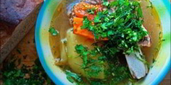 Рецепт шурпы из говядины на костре