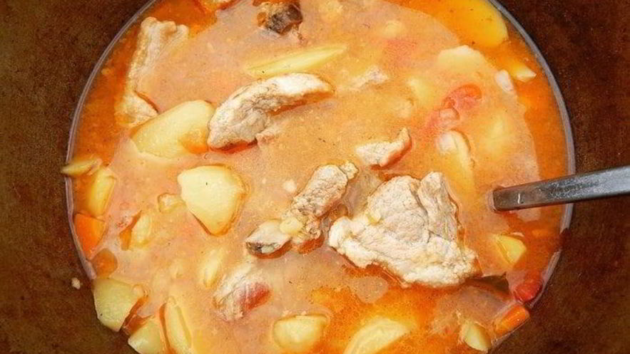 Рецепт шурпы на костре