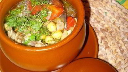 Рецепт Шурпы в горшочках