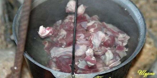 Рецепт шурпы в котле