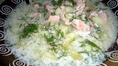 Рецепт Сливочного супа из лосося