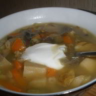 Рецепт Густой солянки с лесными грибами