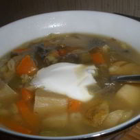 Рецепт Густой солянки с лесными грибами