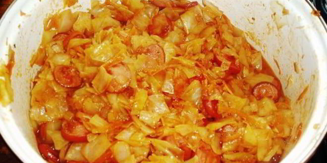 Рецепт солянки из капусты с сосисками