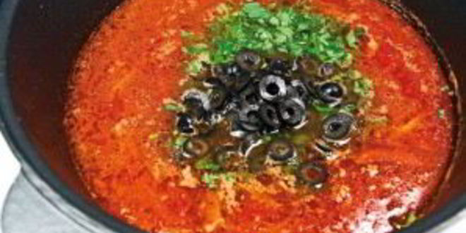 Рецепт солянки мясной на сковороде