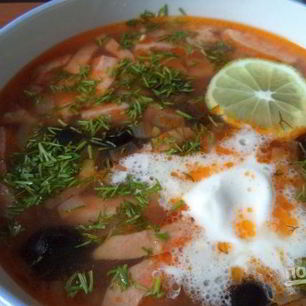 Рецепт Солянки мясной сборной