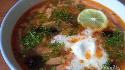 Рецепт Солянки мясной сборной