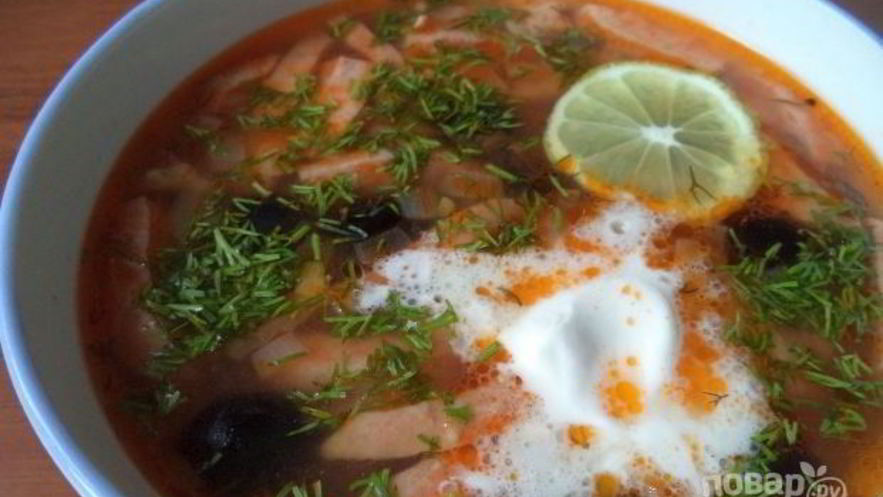 Рецепт солянки мясной сборной