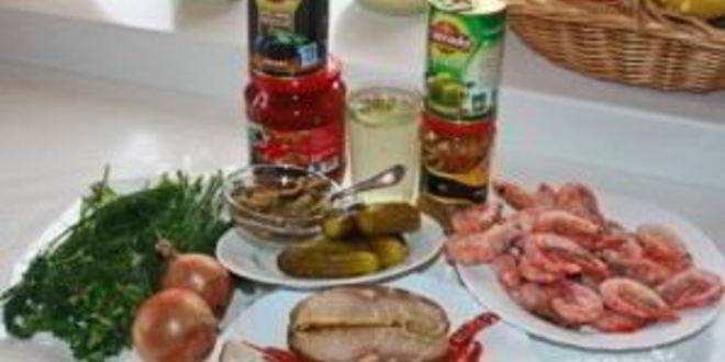 Рецепт солянки с креветками