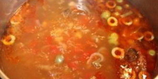 Рецепт солянки с креветками