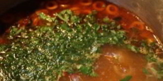 Рецепт солянки с креветками