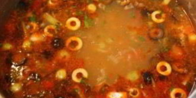 Рецепт солянки с креветками