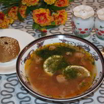 Рецепт Солянки сборной с колбасой