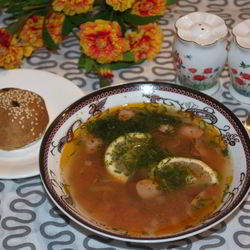Рецепт Солянки сборной с колбасой
