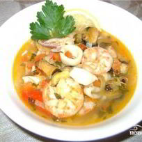 Суп из морского коктейля