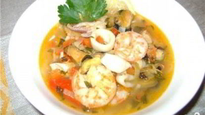 Рецепт Супа из морского коктейля
