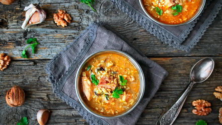 Рецепт грузинского супа харчо со свининой