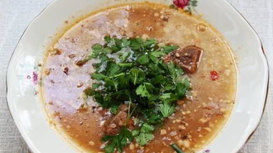 Рецепт вкусного супа харчо из говядины с рисом