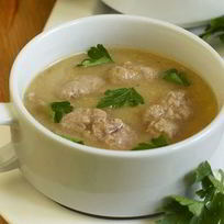Картофельный суп-пюре с мясными клецками