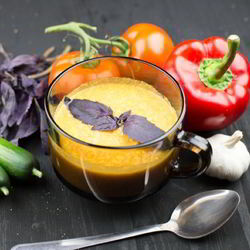 Рецепт Овощного супа-пюре со свежим огурцом