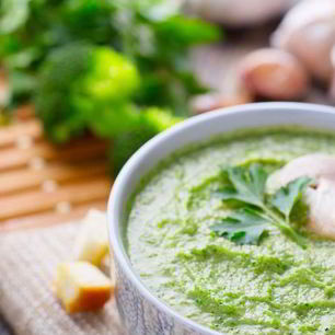 Рецепт Супа-пюре из брокколи с грибами