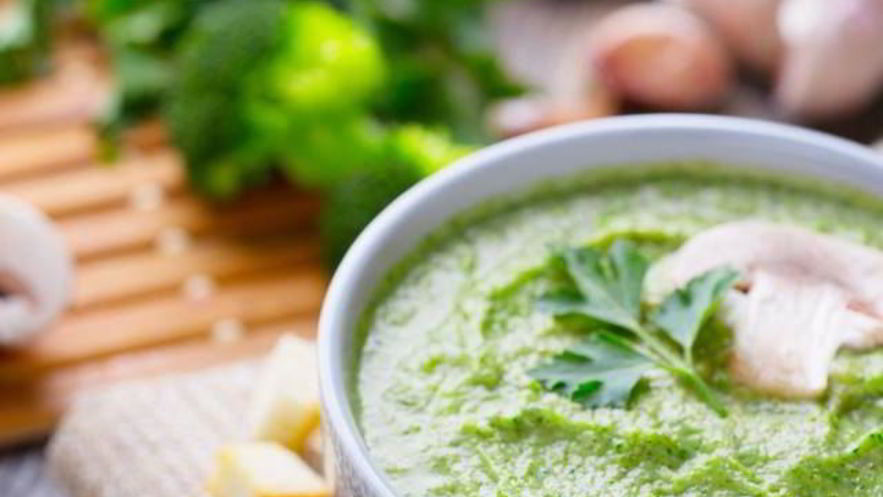 Рецепт супа-пюре из брокколи с грибами