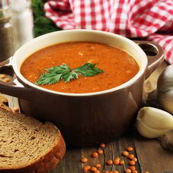 Рецепт Супа-пюре из чечевицы с овощами