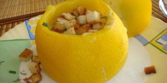 Рецепт супа-пюре в съедобном горшочке