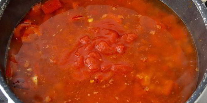 Рецепт томатного супа-пюре с нутом