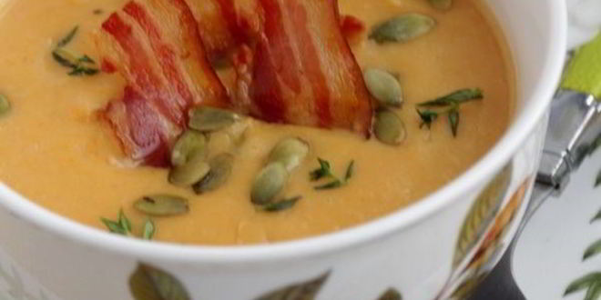 Рецепт тыквенно-картофельного суп-пюре с беконом