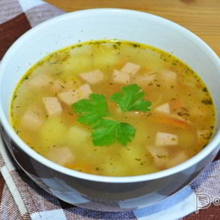 Рецепт Супа с колбасой и вермишелью