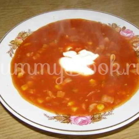 Рецепт Супа томатного с кукурузой