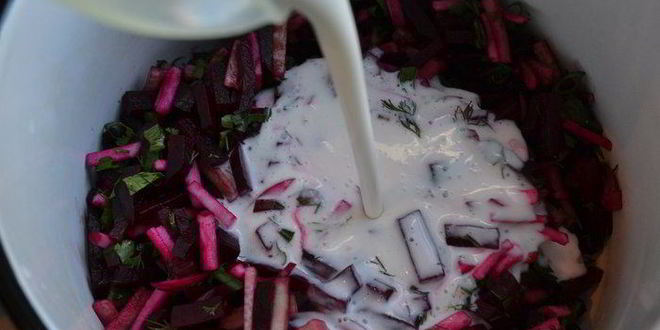 Рецепт холодного свекольника — окрошки по-латышски