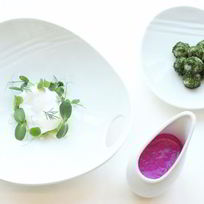 Рецепт Холодного свекольника со свежим огурцом и горячий картофель с укропом