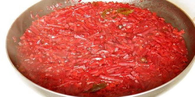 Рецепт классического горячего свекольника с мясом