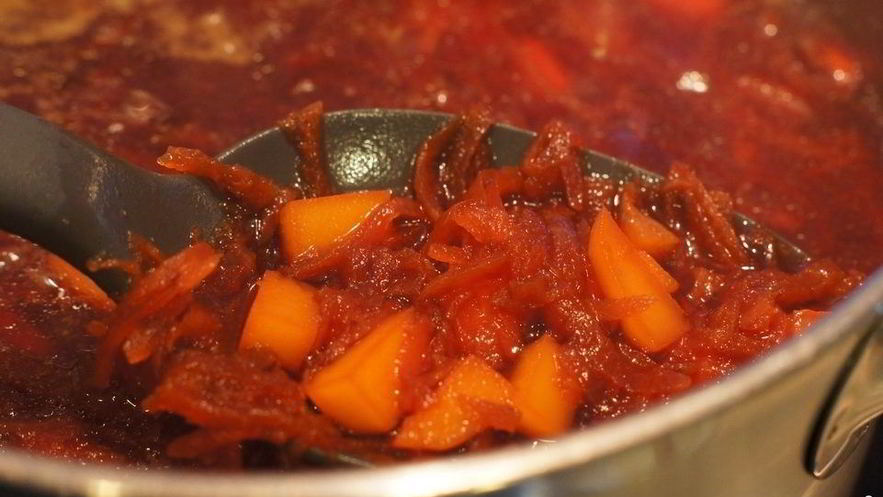 Рецепт свекольника горячего с мясом