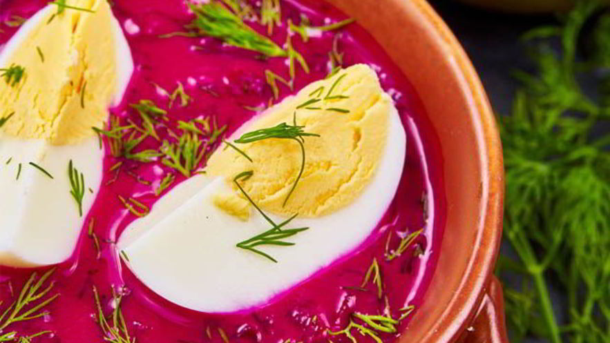 Рецепт свекольника из свежей свеклы со шпинатом