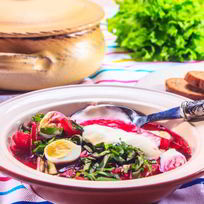 Рецепт Свекольника с ботвой холодный